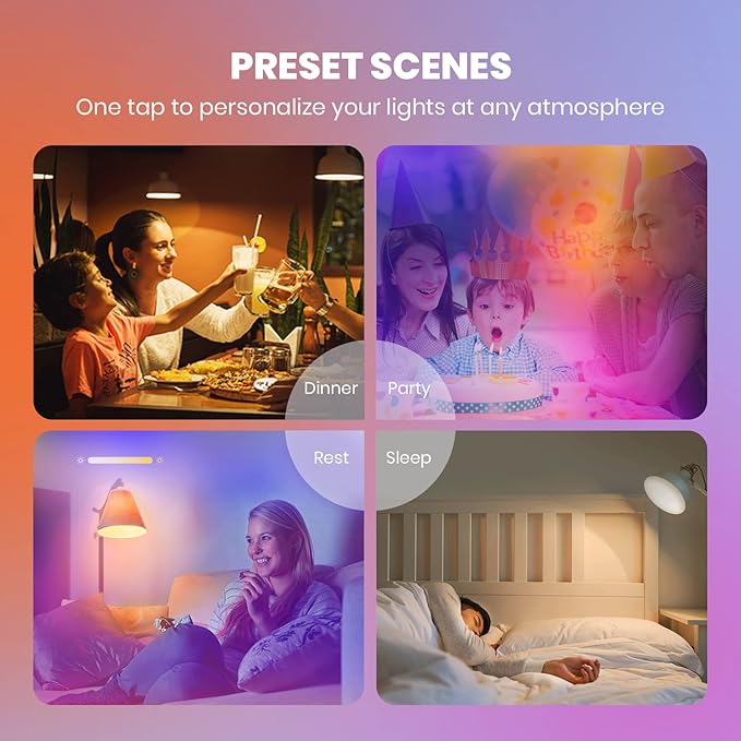 BroadLink Smart Bulbs Lighting Kit with Remote Control - 9W A19 Bluetooth Color Changing Light Bulbs with Music Sync, Compatible with Alexa, Google Home