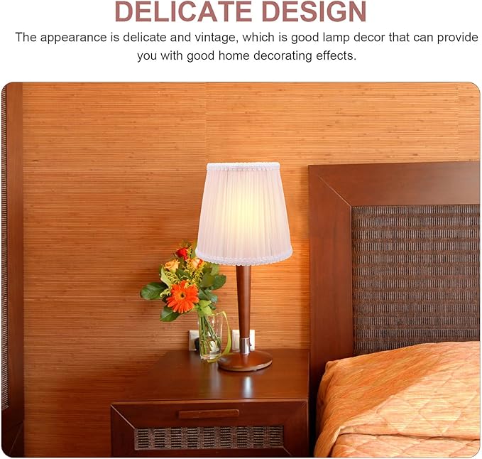Fabric Table Lamp Shade Pink Pleated Lampshade Cover for Floor Light Bedside Lamp Bedroom Living Decor Easy Install Soft Cloth and Metal Material