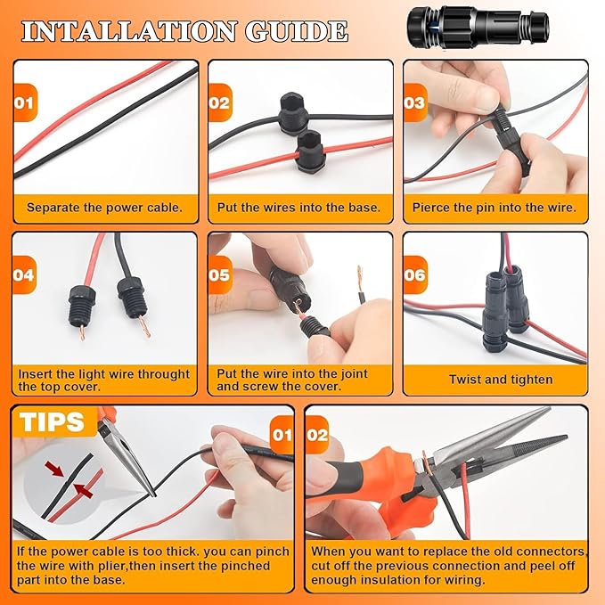 Low Voltage LED In-ground Lights Well Light Landscape Light with Connectors 3W 12V 24V Waterproof IP67 Pathway Lights Outdoor spotlights Trees Flags for Garden,Yard,Tree (Warm White, 3W-1)