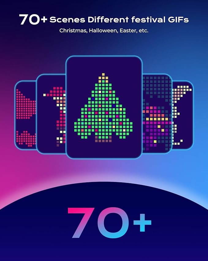 1600 RGBIC LEDs Smart Curtain Lights with DIY GIF, 6.6x6.6ft Color Changing Christmas Wall Lightss with APP, IP65 Waterproof String Fairy Lightss for Indoor Outdoor Bedroom Window Garage