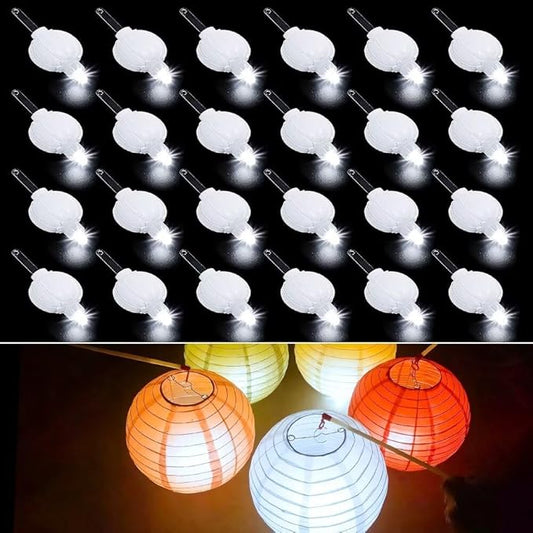 24PCS Mini Led Lights, Led Balloons Light for Paper Lanterns, Easter Eggs, Birthday Party, Wedding, Halloween, Christmas Decoration, Last 36 Hours- White