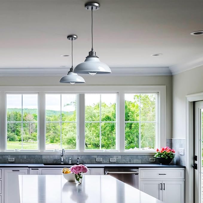 White Pendant Light Fixtures Modern Hanging Pendant Light for Kitchen Island Living Room Dinning Room Nordic Style