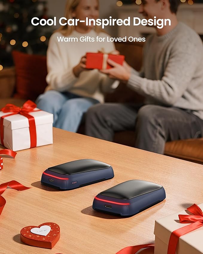 Gaiatop Electric Hand Warmers Rechargeable, Magnetic Pocket Hand Warmer 2-Pack, 3s Fast Heating, Fits in Gloves, Winter Sports Hunting Accessories, Warm Day Gifts for Men Women