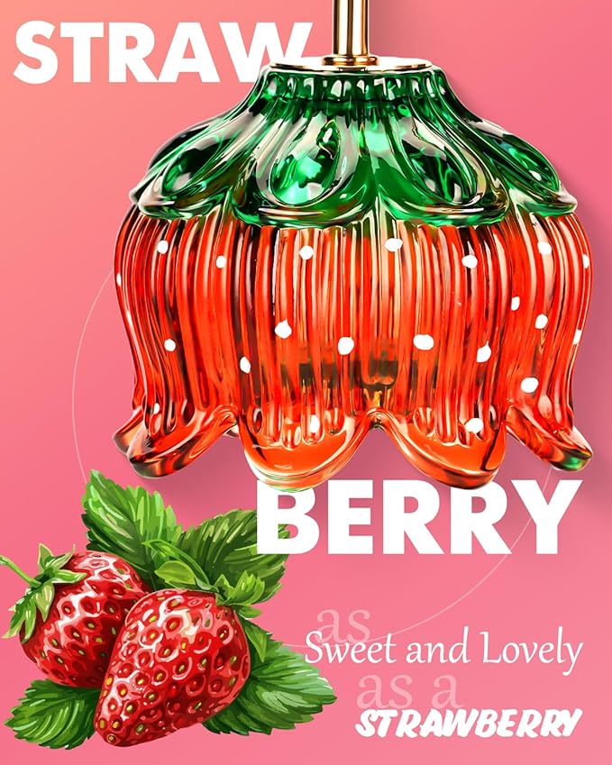 Strawberry Candle Warmer Lamp with Timer & Dimmable Brightness, House Warming Gift New Home, Candle Warming Gift for Anniversary, Birthday Gifts for Women Mom,Flameless Wax Melt Warmer for Jar Candles