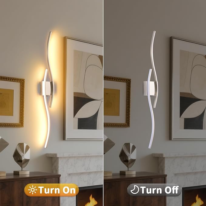 Battery Powered Wall Sconces Set of 2, Nickel 39" LED Dimmable Wall Sconce with Remote Control/Timer/Memory, USB Rechargeable Wall Lights for Living Room, Bedroom, Hallway Wireless scones Lighting