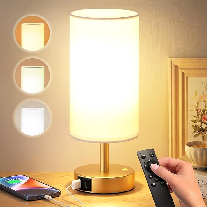 Light Therapy Lamp 10000 Lux, Sun Lamp with Remote, 3 Color Temperature & Stepless Dimming, Happy Sunlight Lamp, Daylight Lamp for Home, Office, Gold Decoration Use As Lift Mood, Happy Life