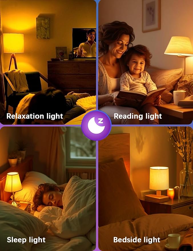 Amber Light Sleep Bulb, A15 1.5W 15 Watt Equivalent Light Bulbs 1800K 120V E26 Base,Low Watt Light Bulbs Table Lamp Bulb for Bedroom,Non-Dimmable 12 Pack