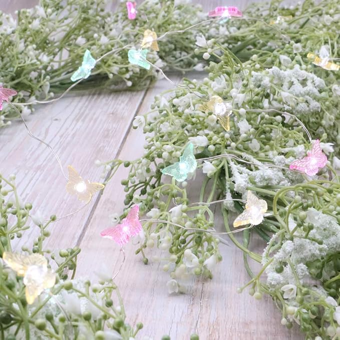 Easter Lights Butterfly Lamp for Girls Bedroom Battery Operated Fairy Lights with Remote Acrylic Butterfly Wall Decor Indoor Party Holiday Home Spring Easter Decorations