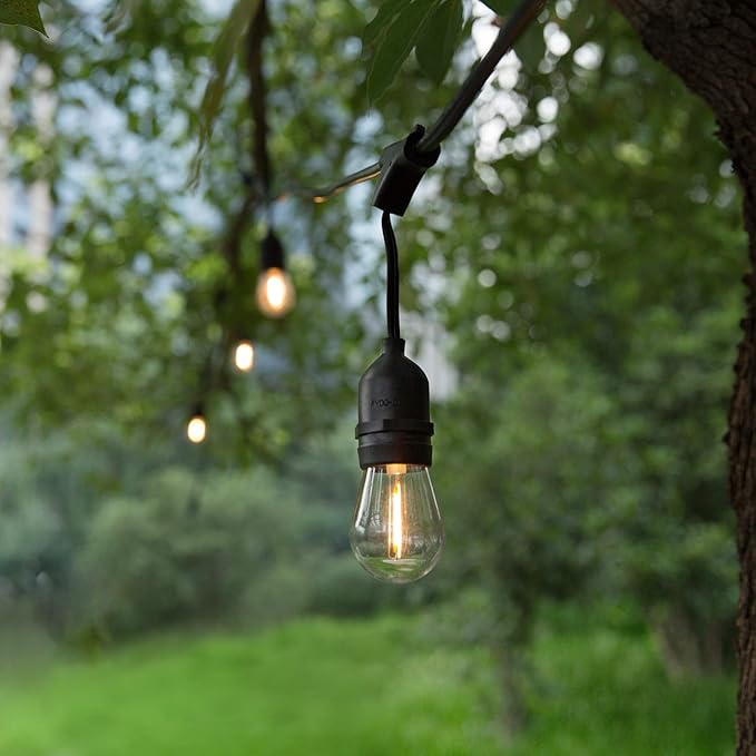 Shatterproof,Waterproof S14 String Light Bulbs Equivalent to 10 W, S14 led Bulb fits for Commercial Outdoor Patio Garden Vintage Lights, E26,2200K CRI90,70LM,Warm White,15 Pack