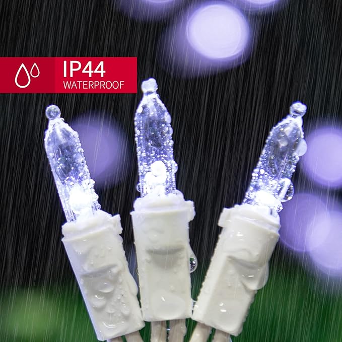 LAMPHOME 100 Mini LED Count White -String Lights - 21.6FT LED Christmas Lights, Mini led Lights for Indoor Outdoor Home Holiday Party Wedding Independence Day Decoration