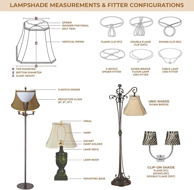 Royal Designs, Inc. Empire English Pleat Lamp Shade, BSO-724-14BG, 10 x 14.5 x 10, Beige