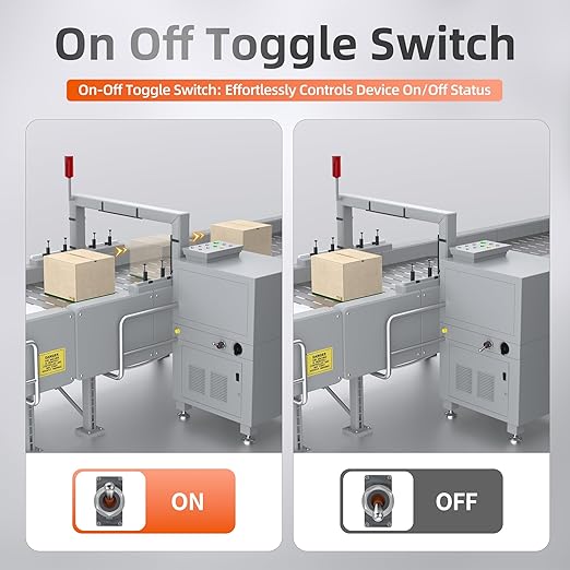 DaierTek Toggle Switch 12V - IP68 Waterproof Pre-Wired SPST ON-Off Switch, Heavy Duty 12V DC 30A / 125V AC 20A Latching Rocker Switch, Fit for Car, Boat, and Marine Applications -2 Pack