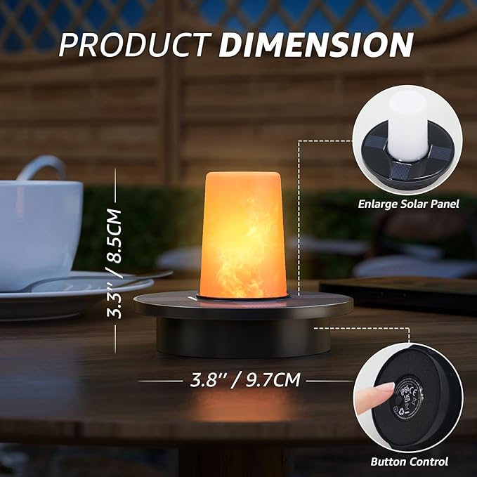 Small Solar Floating Pool Candle Lights, 3-Pack Solar-Powered Float Candles Lamps Tea Light for Pond Party Garden Backyard Outdoor Decor