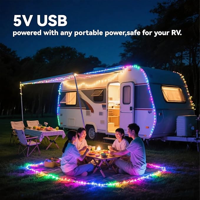 AI Smart Color Changing Fairy Lights, 32.8ft RGB+IC Offline Voice Control Light Twinkle No App/No WiFi Required,Dimmable Xmas Music Sync Lights for Kids Bedroom, Party, 7 Colors & 13 Lighting Modes