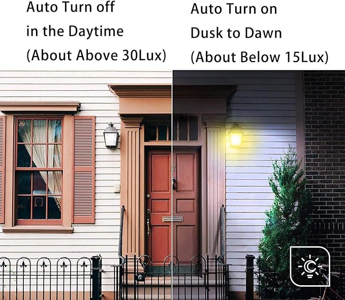 Dusk to Dawn Light Bulb, Aukora Smart Sensor LED Light Bulb, 12W (100-Watt Equivalent), 3000Kelvin, E26 Base Automatic On/Off Led Bulb Outdoor/Indoor for Porch Garage Patio Garden(Warm White, 3 Pack)