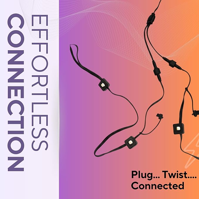 3-Pin Y Splitter Cable Compatible with Govee Permanent Outdoor Lights 2 / Elite (H705D H705E H705F H805A H805B H805C) – IP68 Waterproof Outdoor Connector (Black)