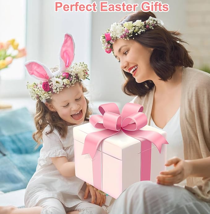 Easter Eggs Neon Signs for Wall Decor, Easter Egg Baskets with Bow Decorations Gifts, USB Dimmable LED Neon Lights Sign Party Decor for Bedroom Window Door Yard Bar Classroom Church