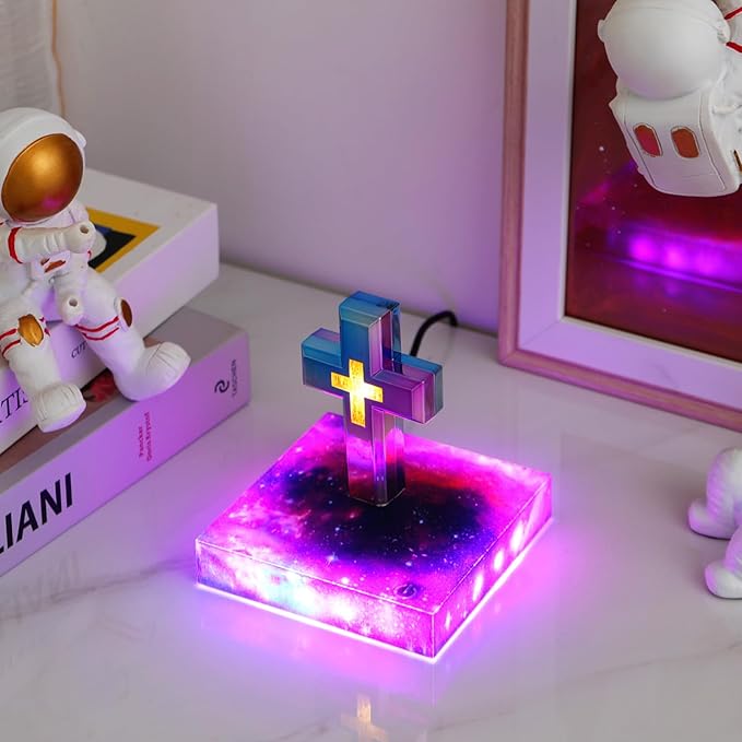 Magnetic Levitating Lamp Floating Cross Floating RGB Lights Home Decoration Gifts
