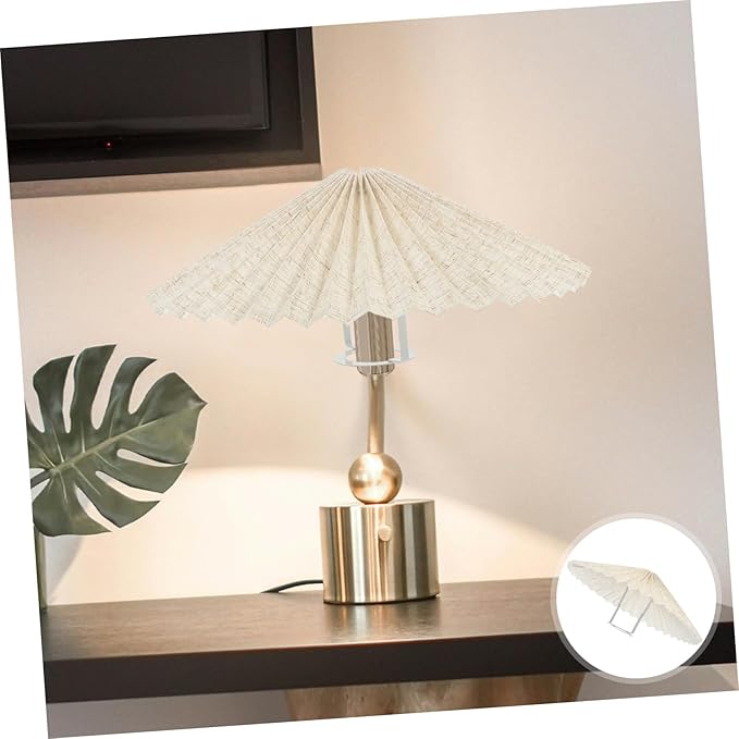 Umbrella Shaped Fabric Pleated Lampshade for Table Lamps and Floor Lamps Compatible Lightweight and Easy to Install Softens Light for Gentle Ambiance