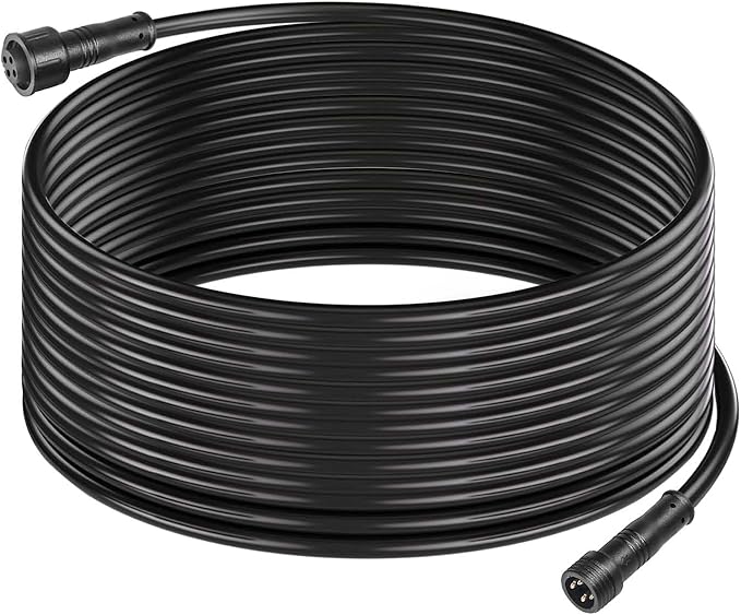 MAD OWL 4 Pin Waterproof LED Wire Connector, 22 AWG 393.7inch/10M IP68 Male and Female Heads Extension Cable for Indoor and Outdoor LED Strip Light(1 Item Black)