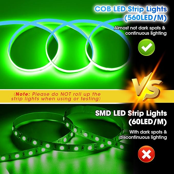 COB RV Awning Lights, 12V 32.8FT Camping Awning Light, IP68 Waterproof LED Lights, RV Exterior Strip Lights for Motorhome Travel Trailer Canopy Party, Stands Food Trucks (Green)