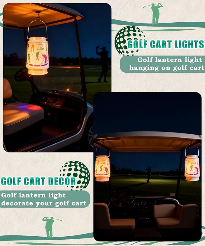 Golf Valentine's Day Gifts for Men Dad Grandpa Boyfriends Rechargeable Lantern Lamp Led Night Light Retirement Gifts for Christmas New Year Funny Unique Gift Who Love Golf