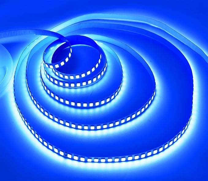 SUYOOULIN LED Strip Lights, 15000LM AC110V/120V 16.4ft/5m SMD 2835 600 LEDs Light Strips Tube Waterproof IP67 LED Ribbon, 2 Times Brightness Than Low Voltage Strip Lights (Blue)