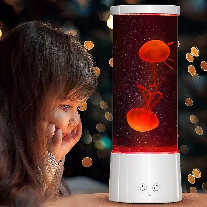 Jellyfish Lamp, 17 Color Changing Jelly Fish Light Mood Lamps for Home Office Room Desktop Decoration, Blue Pink Jellyfish Aquarium Tank Night Light Christmas Gifts for Kids Teens Girls Boys Adults