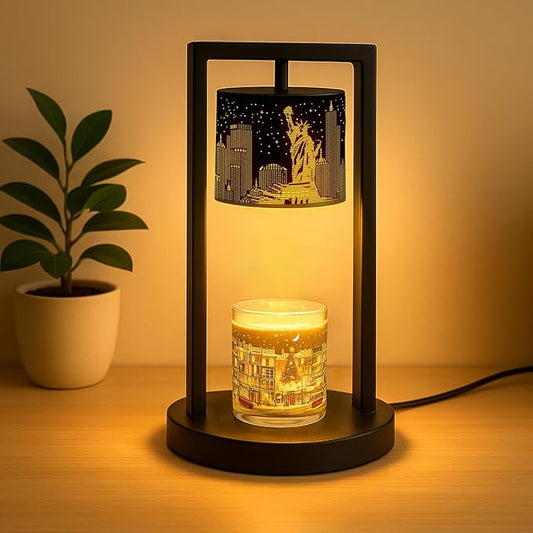 Candle Warmer Lamp with Timer Wax Melt Warmer for Scented Jar Candles Candle Lamp Warmer Gifts for Mom Christmas Gift, House Warming Gifts New Home Office Dorm Room Fall Decor (Statue of Liberty)