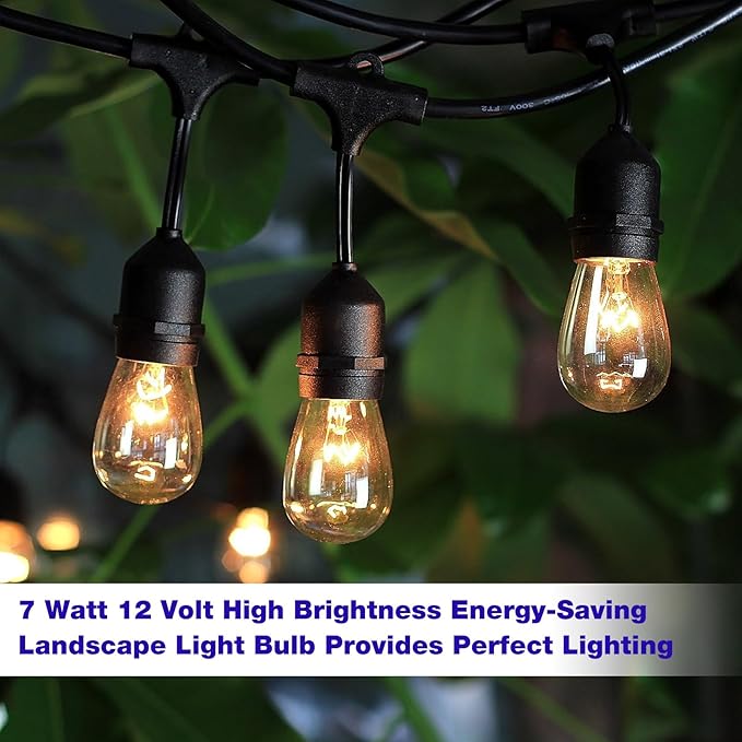 20 Pcs-7w 12v Low Voltage Landscape Light Bulbs, T5 Low Watt Incandescent Lights Replacement Deck Lights Bulb, 7 Watt Light Bulbs for Home Cabinet Automotive Outdoor Garden Deck Yard