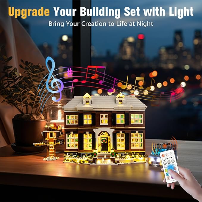 BrickSoul Ultimate Light Kit for Lego 21330 Home Alone House Building Set | Upgraded Wireless Dimming, Multi-Zone Lights & Selectable Sound Effects | Hidden Cable Tech (21330 Set NOT Included)