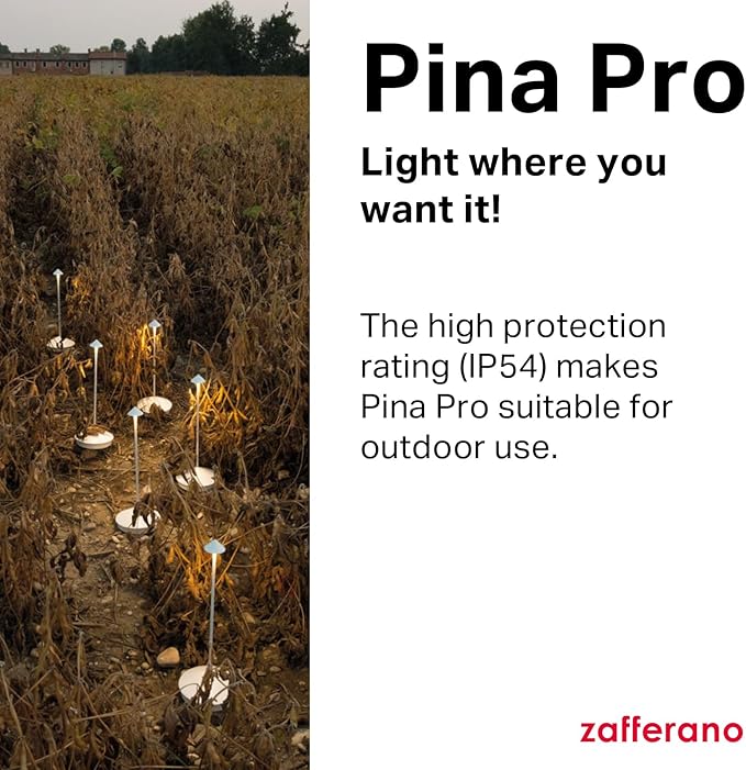 Zafferano, Pina Pro Lamp, Rechargeable Cordless Table Lamp with Touch Controls, Suitable for Indoor and Outdoor, Dimmer, 2200-3000 K, Height 11.4 Inches, Sand Color