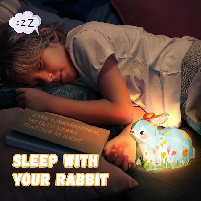 Paint Your Own Bunny Lamp Kit, Arts and Crafts for Kids Ages 8-12, Art Supplies Painting kit for Kids 6-12, Bunny Crafts Night Light, Birthday Easter Party Holiday Gift for Girls Boys Ages 3 4 5 6 7+