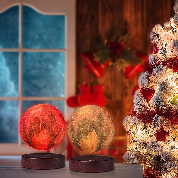 VGAzer 16 Colors Floating Moon Lamp Levitation Lunar Moon Light Night Light for Bedroom Home Office Deco