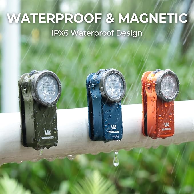 Wurkkos HD03 Rechargeable EDC Flashlight 680 High Lumen Clip Light, Small Flashlight Triple Light Source, 90 High CRI, IPX6 Waterproof, Magnetic Pocket Flashlight for Working Emergency Signal (Green)
