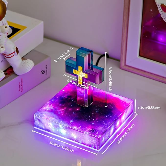 Magnetic Levitating Lamp Floating Cross Floating RGB Lights Home Decoration Gifts