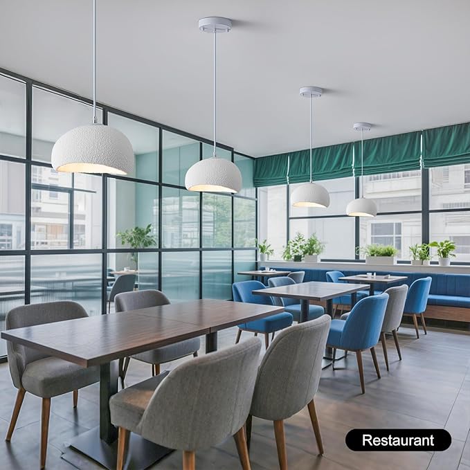 7.87 inch Wabi Sabi Pendant Light Modern Japanese Ceiling Fixture for Dining Room Kitchen Island Hallway, White E26 Base Hanging Lamp (20cm/7.87in)