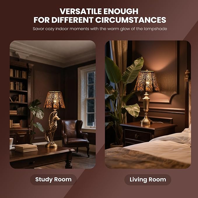 Small 𝐌𝐞𝐭𝐚𝐥 𝐋𝐚𝐦𝐩 𝐒𝐡𝐚𝐝𝐞 with 𝐒𝐭𝐚𝐢𝐧𝐥𝐞𝐬𝐬 𝐒𝐭𝐞𝐞𝐥 𝐌𝐢𝐫𝐫𝐨𝐫 𝐄𝐟𝐟𝐞𝐜𝐭, ALUCSET Lampshades for Table Lamp and Floor Light, 6" x 10" X 7.5" Inch, Spider