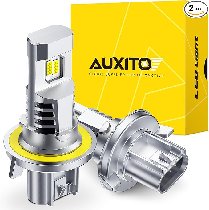 AUXITO H13/9008 Bulbs, 900% Brighter Ultra-Bright, Plug N Play, Long Lifespan, No Flicker, 99% Compatibility, 2PCS