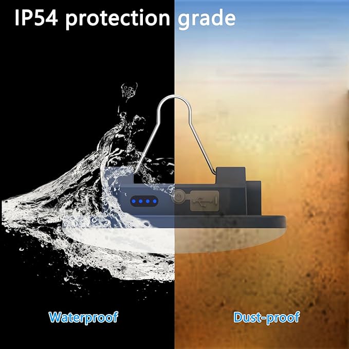 6 inch Rechargeable Camping Light TeiNewBy 4000LM 16500mAh up to 10-60 Hours Running, 5 Light Modes,LED Camping Lantern Portable,Magnetic Base for Hurricane Emergency, Outdoor, Hiking, Home and Car