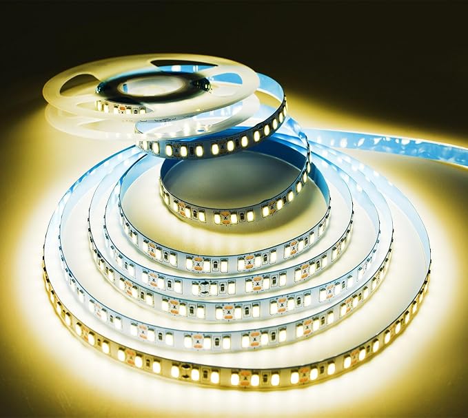 SUYOOULIN LED Strip Lights, AC 110V-130V 16.4ft/5m SMD 2835 600 LEDs Light Strips, 15000LM Flexible Waterproof IP68 LED Ribbon for DIY Christmas Home Indoor Outdoor Decor(Natural White 4000K)