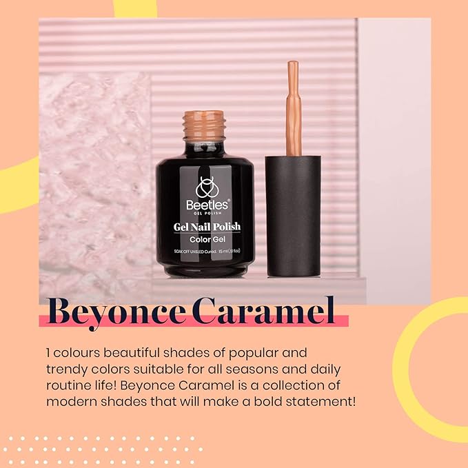 Beetles Brown Gel Nail Polish, 1Pcs 15ml Brown Winter Color Gel Polish Soak Off Nail Art Manicure Salon DIY Uv Lamp Nail Design Decoration at Home
