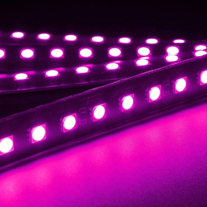 Car LED Strip Light, EJ's SUPER CAR 4pcs 36 LED Car Interior Lights Under Dash Lighting Waterproof Kit,Atmosphere Neon Lights Strip for Car,DC 12V(Pink)