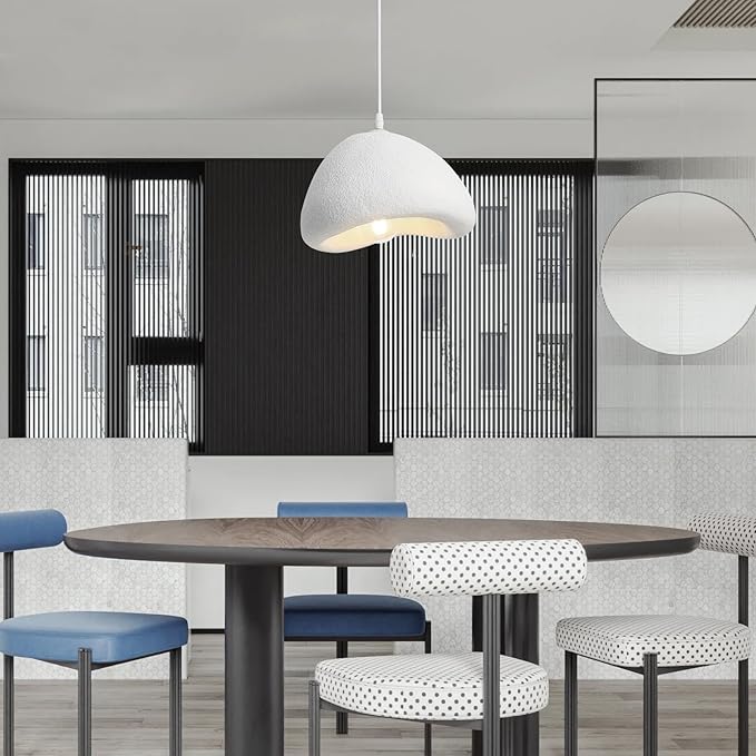 WILON 11.8'' Wabi Sabi Pendant Light, Modern Pendant Lights Kitchen Island Lighting, Dining Room Light Fixtures Over Table, Unique Pendant Light for Sink Bar Restaurant Bedroom Hallway Entryway