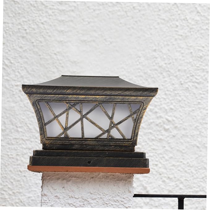 Solar Post Light Outdoor Floor Lamp Decor with High Brightness LED Premium Battery for Garden Courtyard Park Automatic Day Charging and Night Illumination
