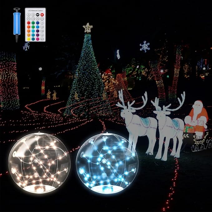 Solar Pool Lights Floating,Waterproof Magic LED Pool Decor with 7 Color Changing, Auto On/Off at Night,No Batteries Needed, Rechargeable for Outdoor Pools, Hot Tubs, Garden & Party Decor [2 Pack]