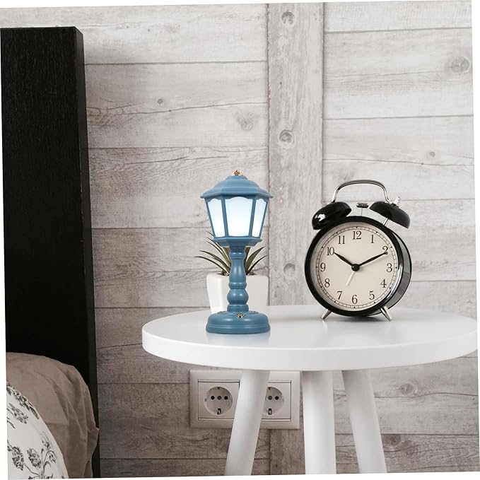 Retro Palace Lantern Rechargeable Table Lamp Vintage Style Nightstand Light Adornment