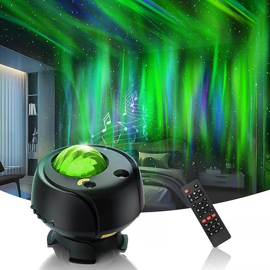 Largest Coverage Area Northern Lights,Galaxy Projector 15 Combinations,60 Light Effects Star Projector for Bedroom,Remote Night Light with Bluetooth Speaker,Timer