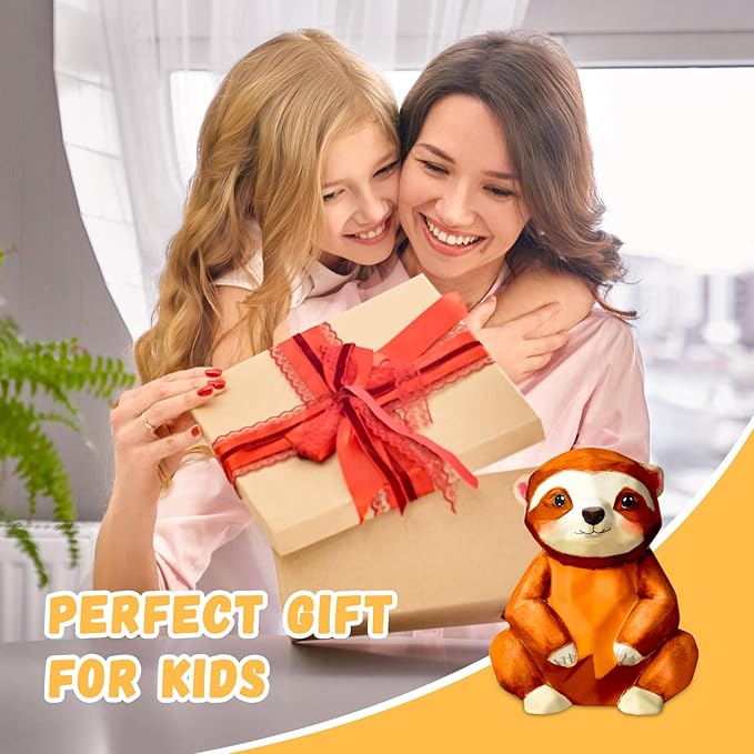 Paint Your Own Sloth Lamp Kit, Arts and Crafts for Kids Ages 8-12, Sloth Night Light Kids Toys for Girls, Art Supplies Painting Craft Kits for Kids, Gifts for Girls Birthday Ages 3 4 5 6 7 8 9 10 11+