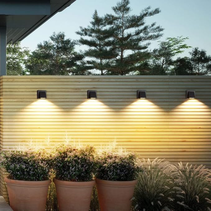 3W LED Outdoor Exterior Wall Step Down Light Fixture Lamp Black Finish Warm White